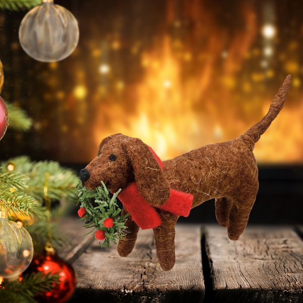 Dog With Wreath