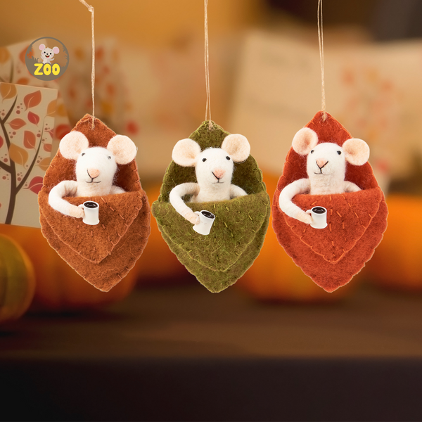 Mice In Leaves Set